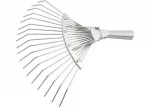 Грабли 18-зубые веерные оцинкованные без черенка круглый зуб (61780), Сибртех