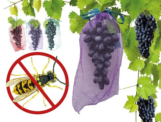 Сетка для защиты винограда фиолетовая, 2 кг, 50 шт в упаковке - Фото 3