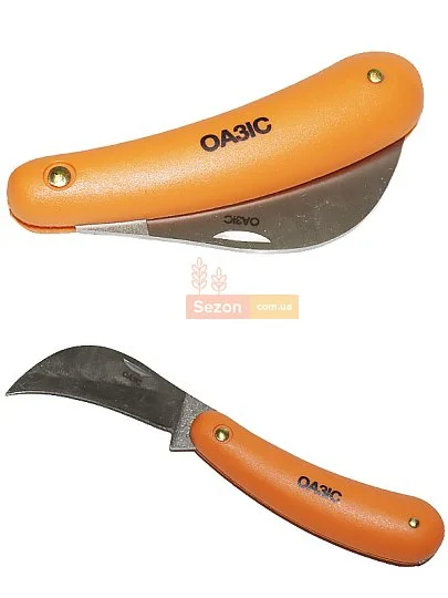 Нож садовый раскладной с пластиковой рукояткой, ОАЗИС - Фото 3
