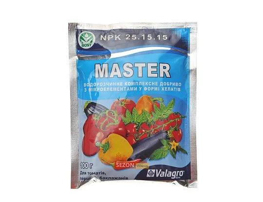 Удобрение Мастер Агро NPK 25-15-15 для томатов, перца, баклажан 100 г - Фото 2
