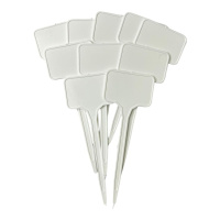 Таблички садовые 15 см белые, 10 шт