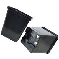 Горщик для розсади 90 мм жорсткий з перфорацією квадратний, mzForma