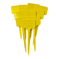 Таблички садовые 15 см жёлтые, 10 шт