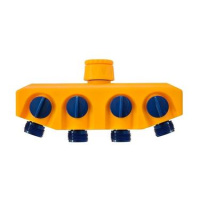 Розподільник на 4 виходи 3/4" пластиковий, Verano