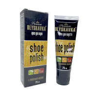 Молния 75 мл крем для взуття чорний з аплікатором