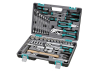 Набір інструментів 76 предметів 1/2", 1/4" пластиковий кейс (14104), STELS