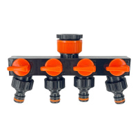 Планка-адаптер розподільна 3/4 - 1&quot; з 4-ма запірними кранами АР 1024, Aquapulse