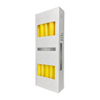 Свічка столова декоративна 10 шт жовта, Bispol