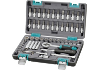 Набір інструментів 57 предметів 1/4" пластиковий кейс (14101), STELS