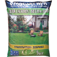 Удобрение для газона 5 кг весна-лето гранулированное, Standart NPK