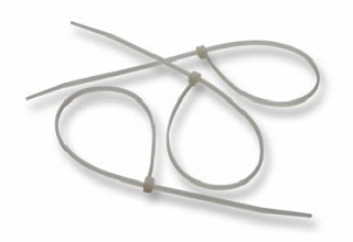 Хомут капроновий білий 190х2,5 мм, 100 шт. в упаковці