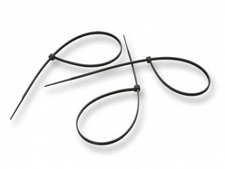 Хомут капроновий чорний 80х2,5 мм, 100 шт. в упаковці