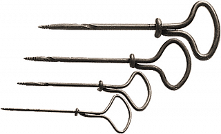 Буравчики ручные 4 шт винтовая насечка (189205), Sparta