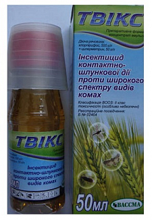 Твикс 50 мл инсектоакарицид контактно-кишечного действия, Сімейний сад
