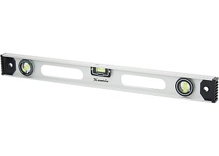 Рівень алюмінієвий Рейк 600 мм, 2 вічка + 1 поворотний (340239), Matrix