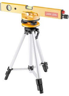 Уровень лазерный 1050 мм, штатив 850 мм, 3 глазка, пластиковый бокс (350299), Matrix