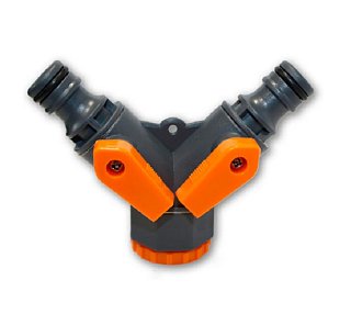 Кран на два виходи з внутрішнім різьбленням 1/2"-3/4", Presto