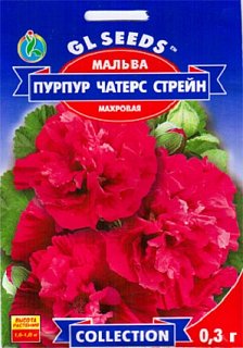 Мальва махровая Пурпур Чатерс Стрейн 0,3 г смесь, ТМ GL Seeds