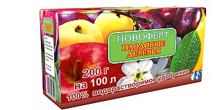 Удобрение Плодовые деревья 200 г NPK 12-3-25+8СаО+0,8Fe+0,5B+МЭ, Новоферт