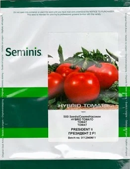 Томат Президент II F1 500 семян крупноплодный высокорослый ранний, Seminis