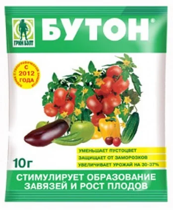Бутон 10 г стимулятор завязи и роста плодов для овощей, GREEN BELT