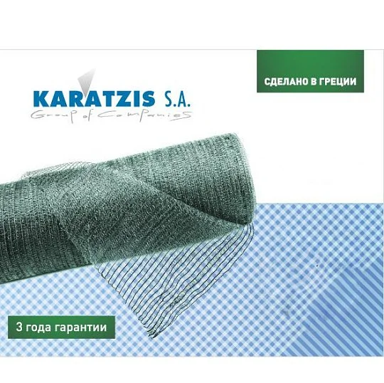 Затеняющая сетка 65% 6*50 м зеленая, Karatzis - Фото 2