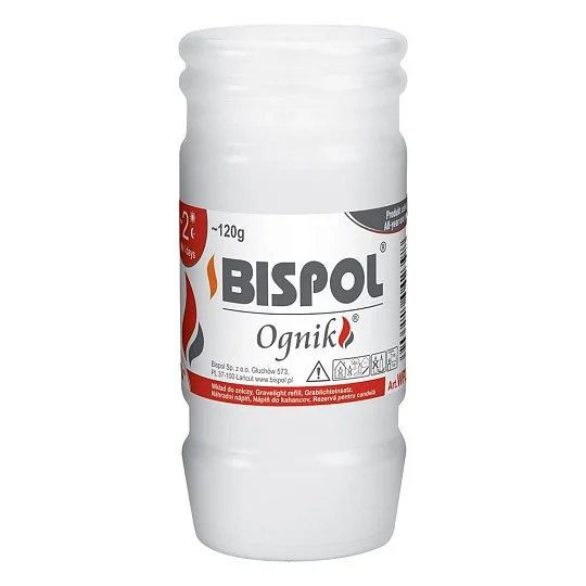 Свічка парафінова 2 дні горіння 110х49 мм WP2N Ognik запаска для лампадки, Bispol