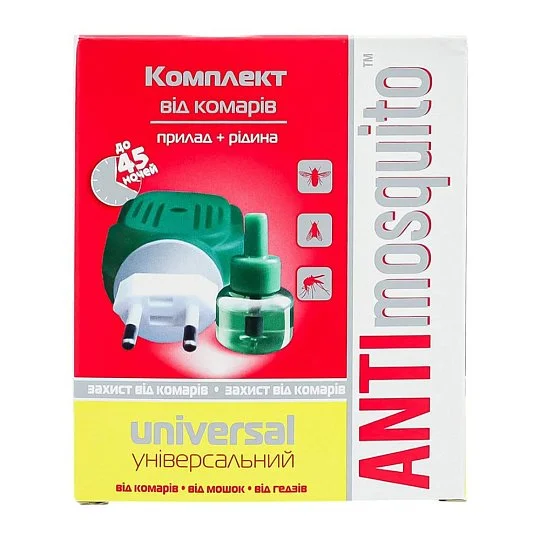 Набір комарів рідина 45 ночей + фумігатор, Antimosquito - Фото 6
