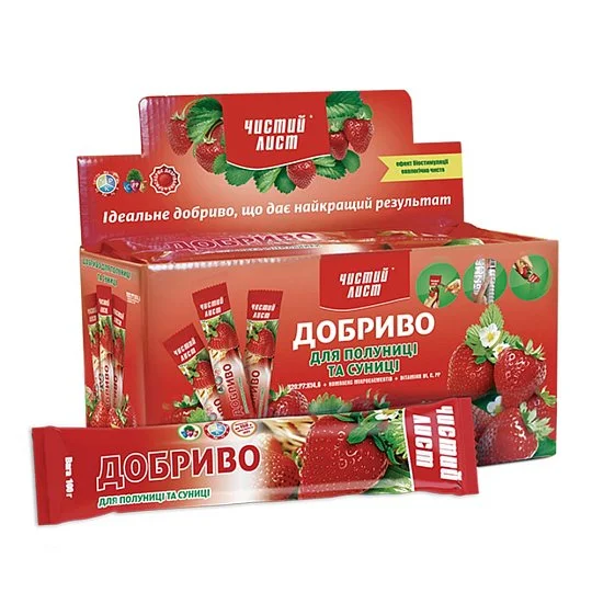 Удобрение Чистый лист 100 г для клубники и земляники, Kvitofor