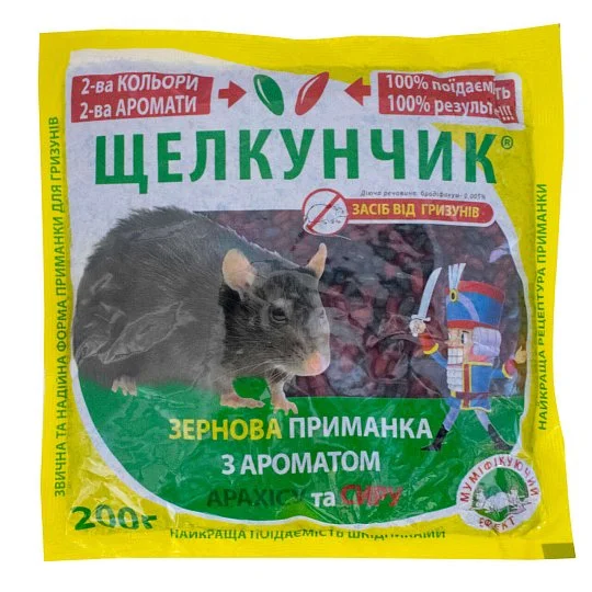 Лускунчик зерно мікс від щурів та мишей 200 г