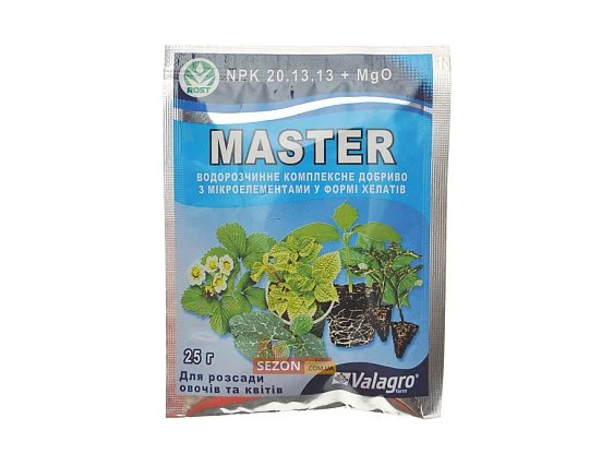 Удобрение Мастер Агро NPK 20-13-13+MgO для рассады овощей и цветов 25 г - Фото 3