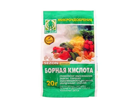 Борная кислота 20 г комплексное микроудобрение, Proventus - Фото 2