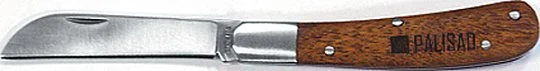 Нож садовый 173 мм прямое лезвие деревянная рукоятка (790038), Palisad