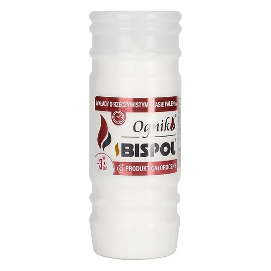 Свічка парафінова 3 дні горіння 145х55 мм WP3 Ognik запаска для лампадки, Bispol