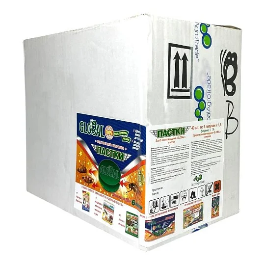 Глобал ловушка синяя от тараканов и муравьев 6 шт синяя - Фото 3