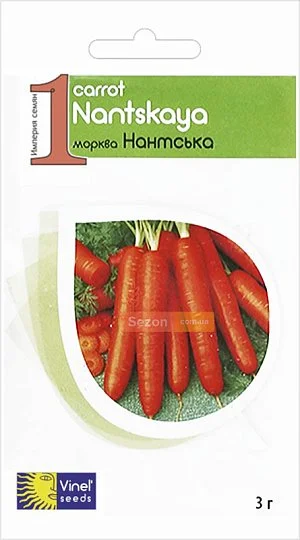 Морковь Нантская 3 г среднеспелая, Vinel' Seeds