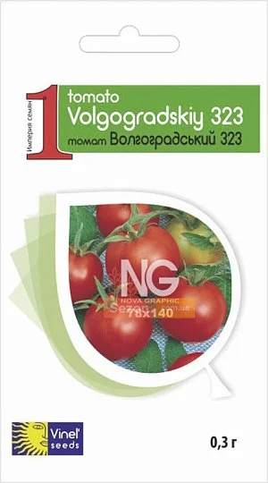 Томат Волгоградский 323 0,3 г для переработки кустовой, Vinel' Seeds