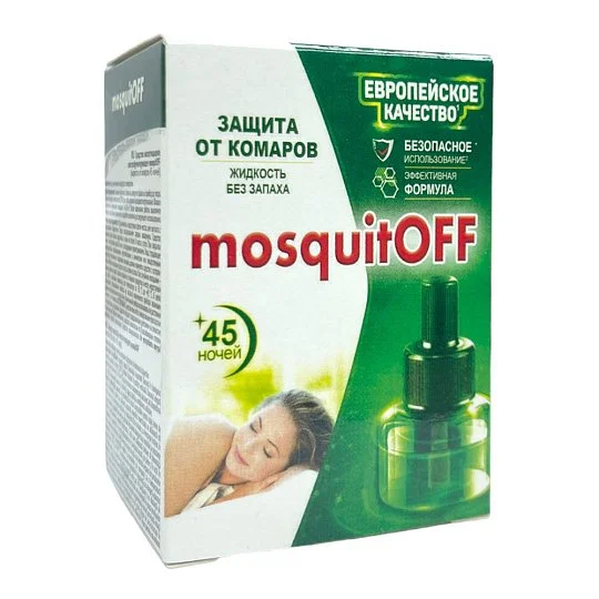 Москітоф 45 ночей рідина від комарів, mosquitOFF