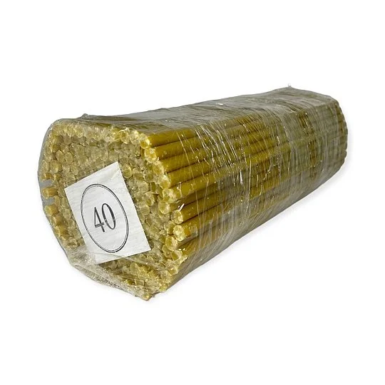 Свічка церковна №40 вага 2 кг 200 шт 25 см