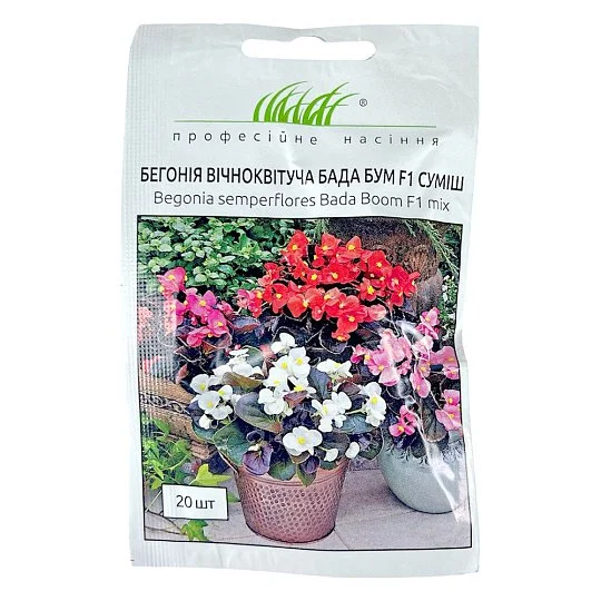 Бегонія Бада Бум F1 20 дражованого насіння суміш, Syngenta Flowers