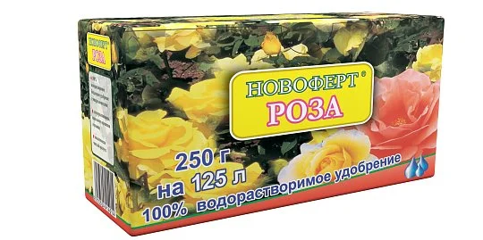 Удобрение Роза 250 г NPK 14-8-20+2MgO+6S+МЭ водорастворимое, Новоферт