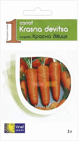 Морковь Красна девица 3 г среднеранняя, Vinel' Seeds