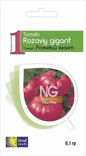 Томат Розовый Гигант 0,1 г крупноплодный высокорослый, Vinel' Seeds