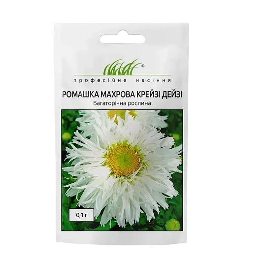 Ромашка махровая Крейзи Дейзи 30 семян белая, Benary flowers