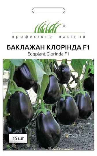 Баклажан Клоринда F1 15 семян среднеранний черный, Seminis