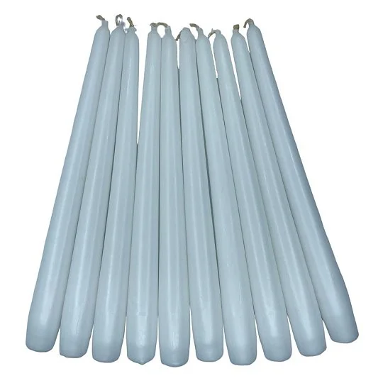 Свічка столова декоративна 10 шт біла, Bispol - Фото 2