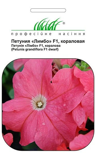 Петуния грандифлора Лимбо F1 20 дражированных семян коралловая, Hem Genetics