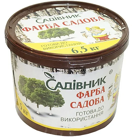 Краска садовая для деревьев 6,5 кг, Садовник