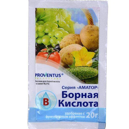 Борная кислота 20 г комплексное микроудобрение, Proventus