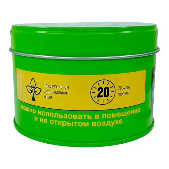 Свеча от комаров с маслом цитронелы 100% натурально 20 часов горения, Gardex - Фото 3